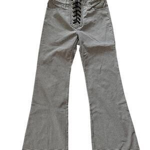 🖤 Honey Punch Check Wide-Leg Trousers w/ Lace – Size L